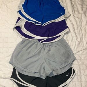 Nike Blue and Purple Athletic Shorts for Active Comfort